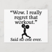 誰も言わなかった:私はそのトレーニングを後悔する ポストカード (正面)