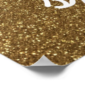 誰も輝きを鈍らせない – 金ゴールドグリッター ポスター (角)