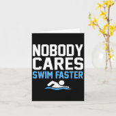 誰も速気にく泳ぐおもしろい泳ぐ人泳ぐコーク カード (黄色い花)