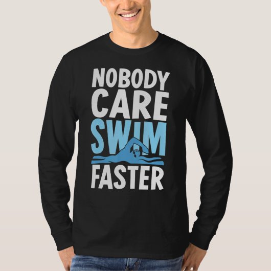 誰も速気にく泳ぐ泳ぐ人スイミングチームCoa Tシャツ (正面)