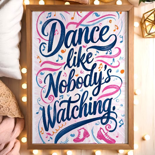 誰も音楽を見ていないようカラフルに踊る ポスター