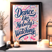 誰も音楽を見ていないようカラフルに踊る ポスター