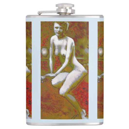 "誰も"ビニールの包まれたなフラスコを知っています フラスク (正面)