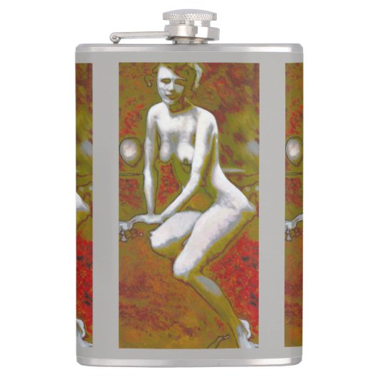 "誰も"ビニールの包まれたなフラスコを知っています フラスク (正面)