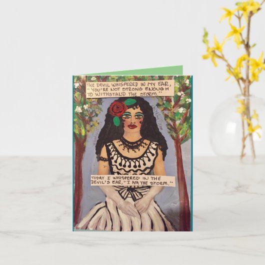 誰も – 悪魔はあなたは私の耳の中でささやいた カード (黄色い花)