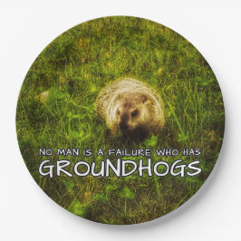 誰もGroundhogsのプレートを持つ失敗ではない ペーパープレート