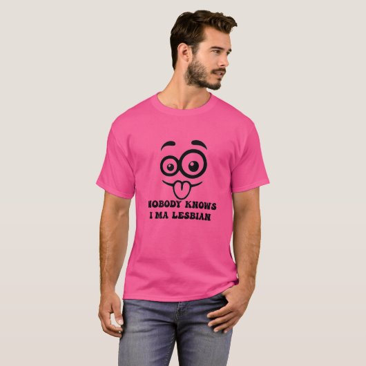 誰もma lesbianを知らない tシャツ (正面フル)