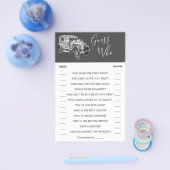 誰を当てる |の結婚車ブライダルシャワーゲームカード チラシ (シングル)