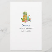 「誰を当てる」熱帯テーマブライダルシャワーゲーム (裏面)