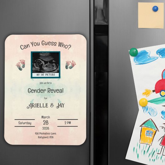 「誰を推測」が超音波ベビーシャワーを明らかにする マグネット