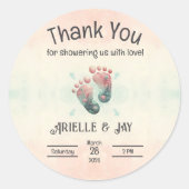 「誰を推測」が超音波ベビーシャワーを明らかにする ラウンドシール (正面)