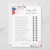 誰を推測 – 花嫁または花婿 – ブライダルシャワーゲーム シーズンカード (正面)