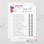 誰を推測 – 花嫁または花婿 – ブライダルシャワーゲーム シーズンカード (正面/裏面)