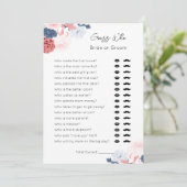 誰を推測 – 花嫁または花婿 – ブライダルシャワーゲーム シーズンカード (スタンド正面)