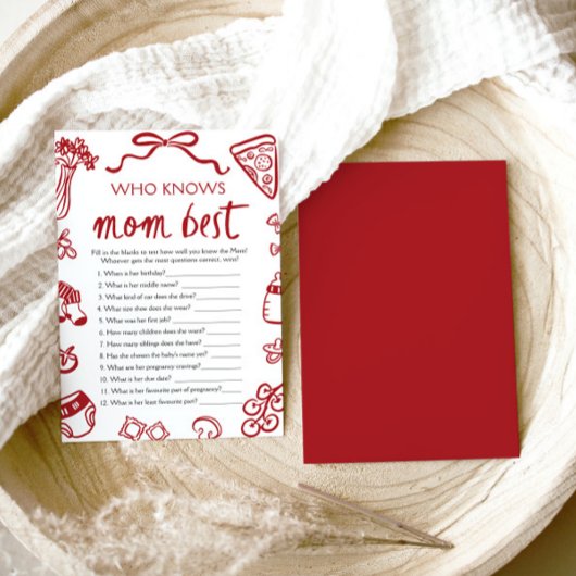 誰イタリアンがママの赤ちゃんシャワー最高のゲームを知っている 招待状