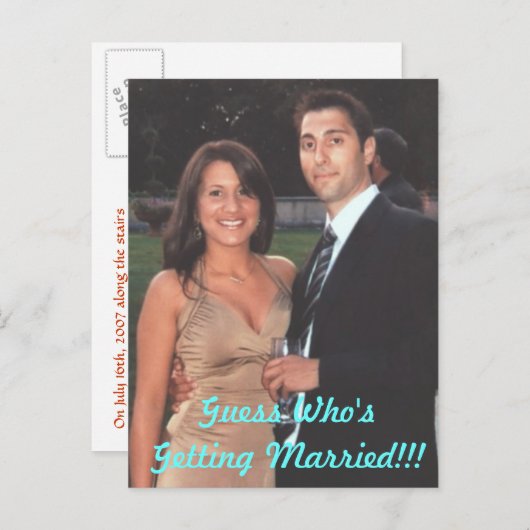 誰婚約したが結婚するか当ててみろ!!! 案内ポストカード (正面/裏面)