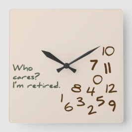 誰気に?私は退職した. スクエア壁時計
