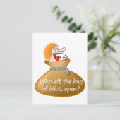 誰離れがバッグのおもしろい引用文 ポストカード (スタンド正面)