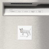 誰、私?ブルテリアの子犬 マグネット (インサイチュ (食洗機))