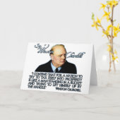 課税のウィンストン・チャーチルの引用文 カード (黄色い花)