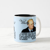 課税のウィンストン・チャーチルの引用文 ツートーンマグカップ (正面右)