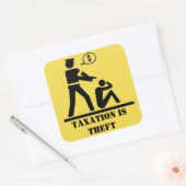 課税は盗難ステッカー スクエアシール (封筒)