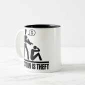 課税は盗難マグです ツートーンマグカップ (正面左)