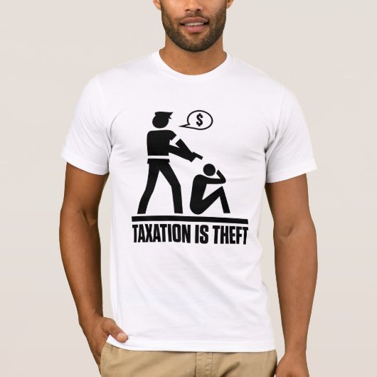 課税は盗難ワイシャツです Tシャツ (正面)
