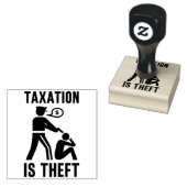 課税は盗難2" x 2"ゴム印 ラバースタンプ (押印)