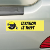 課税は窃盗である バンパーステッカー (車上)