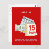 課税日のおもしろい詩 ポストカード (正面/裏面)