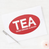 課税済み楕円 楕円形シール (封筒)