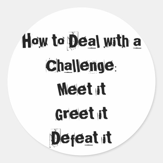 課題に対処する方やる気を起こさせる法 ラウンドシール (正面)