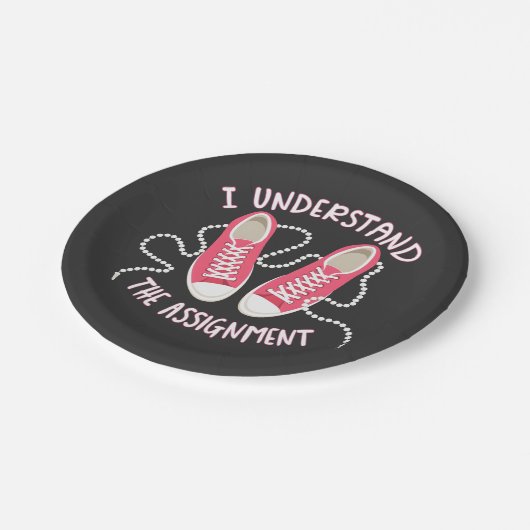 課題のチャックと真珠は理解 ペーパープレート (アングル)