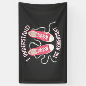 課題のチャックと真珠は理解 横断幕 (縦)