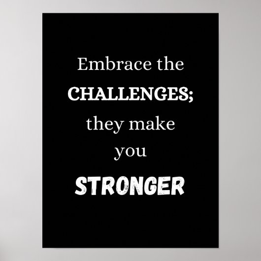 課題を受け入れる – ポスやる気を起こさせるター ポスター (正面)