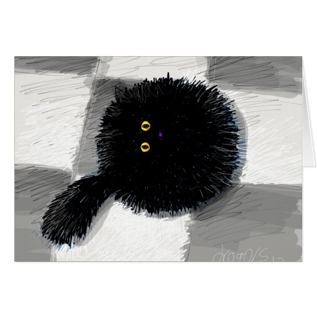 調べている猫 (正面横)