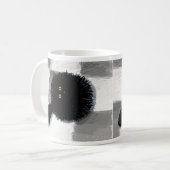 調べている黒猫 コーヒーマグカップ (正面左)