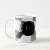 調べている黒猫 コーヒーマグカップ (左)