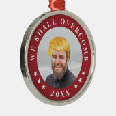 調べ過ぎよう |トランプの髪の写真 メタルオーナメント (右)