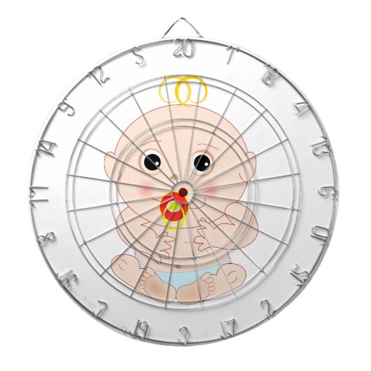 調停者の漫画を持つ赤ん坊 ダーツボード (正面)