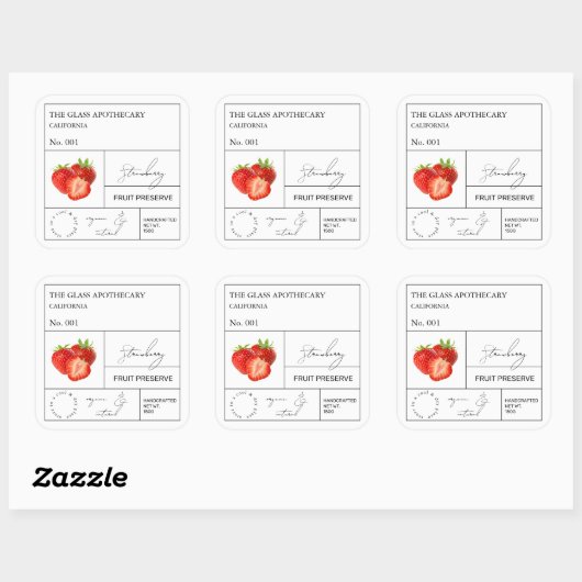 調剤薬局のイチゴラベル スクエアシール (シート)