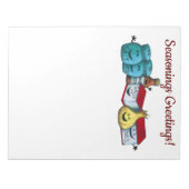 調味料あいさつ！可愛いお洒落クリスマス ノートパッド (正面)