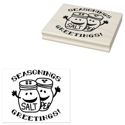 調味料の挨拶 |塩とコショウの工芸 ラバースタンプ (押印)
