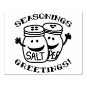 調味料の挨拶 |塩とコショウの工芸 ラバースタンプ (インプリント)