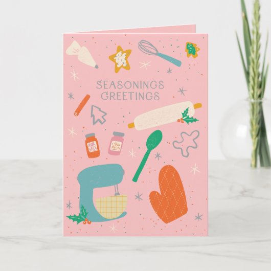 調味料グリーティングホリデーベーキンググリーティングカード カード (正面)