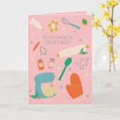 調味料グリーティングホリデーベーキンググリーティングカード カード (黄色い花)