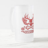 調和しない曇らされたビールゴブレット フロストグラスビールジョッキ (正面左)