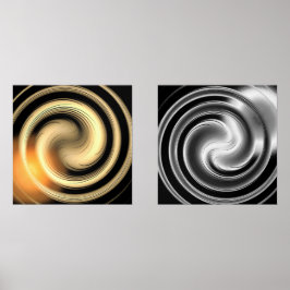 調和とくつろぎゴールデン&シルバープリントセット