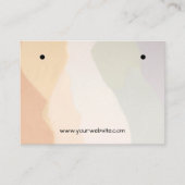 調和のとれたアースカラーイヤリング表示カード 名刺 (正面)